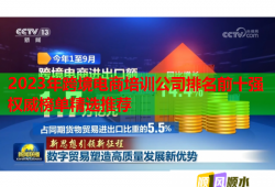 2023年跨境電商培訓公司排名前十強權威榜單精選推薦