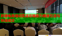 跨境電商培訓(xùn)實戰(zhàn)攻略助力精準引流與快速成交