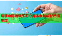 跨境電商培訓(xùn)實(shí)習(xí)心得體會與成長感悟總結(jié)